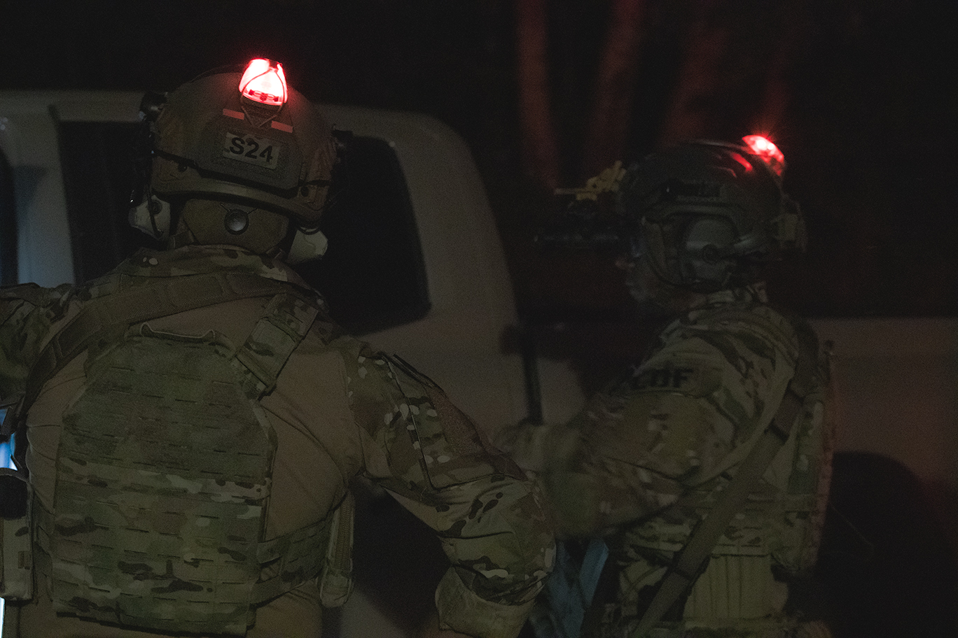 IR Callsign patches on military personnel