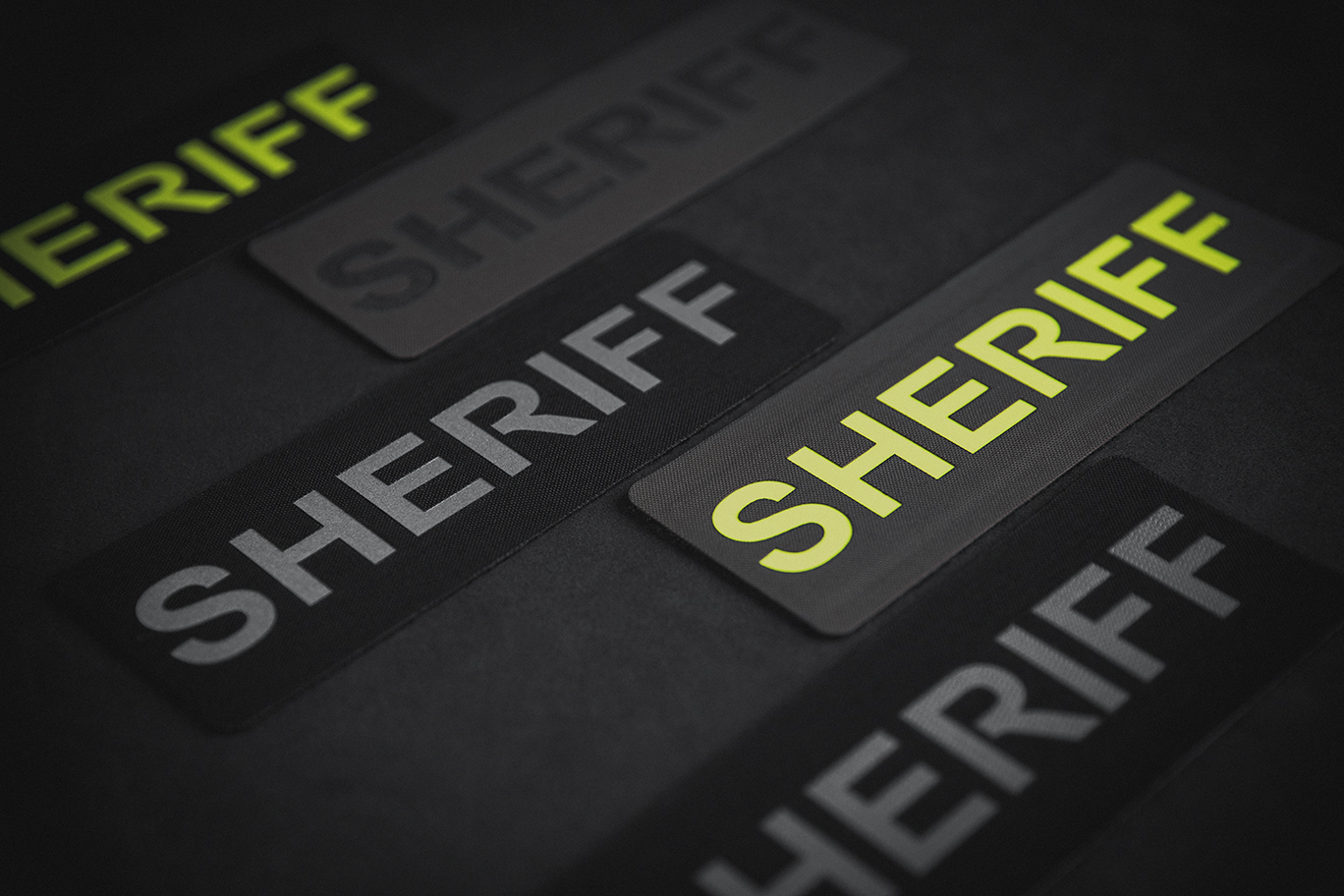 Sheriff Patches - Ranger Green, Reflective, Yellow Reflective