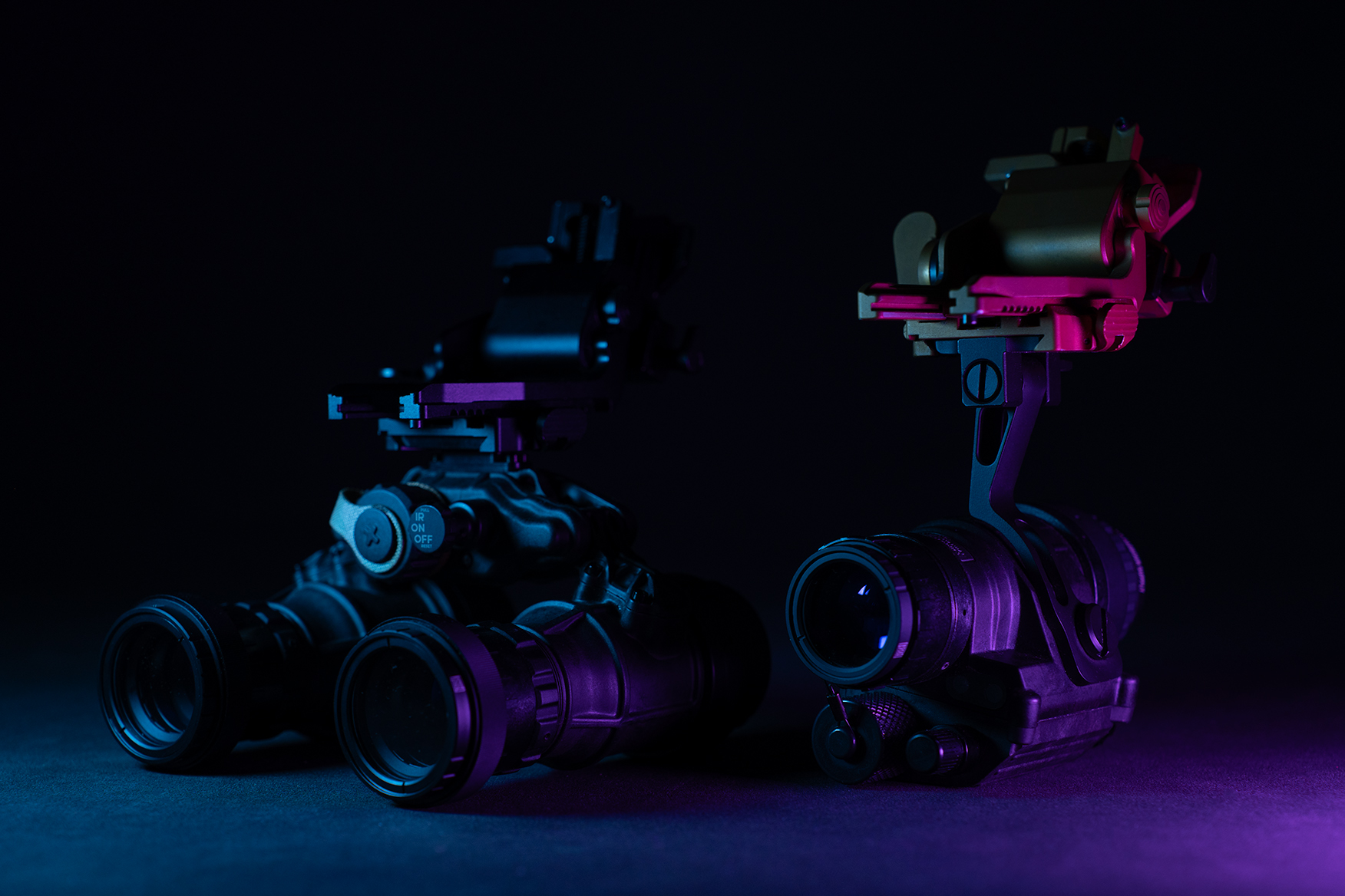 BNVD Night Vision and PVS-14 Nods with Cadex Mounts from LOF Defence