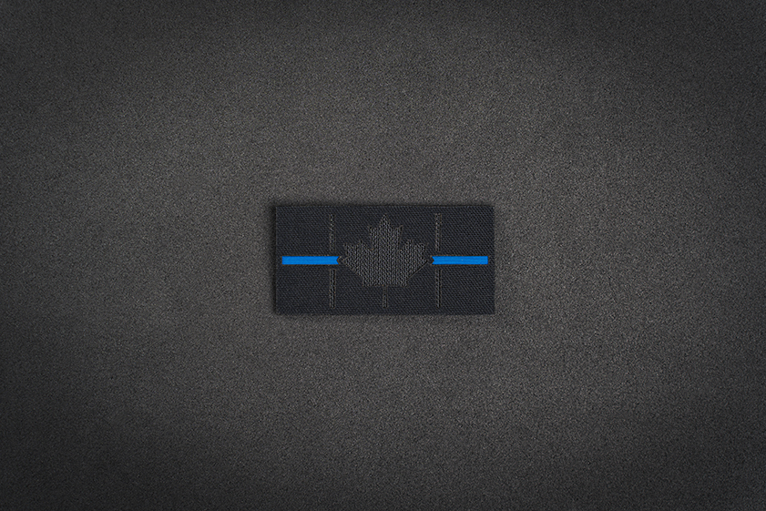 Canadian Thin Blue Line Patch - Subdued Black