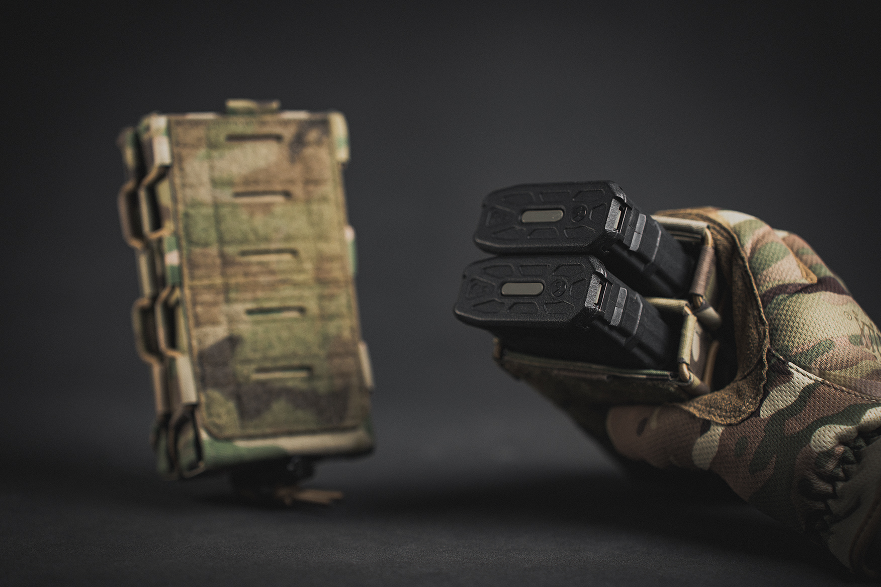 Pro-Fusion Full Size Double Rifle Magazine Pouch In Multicam