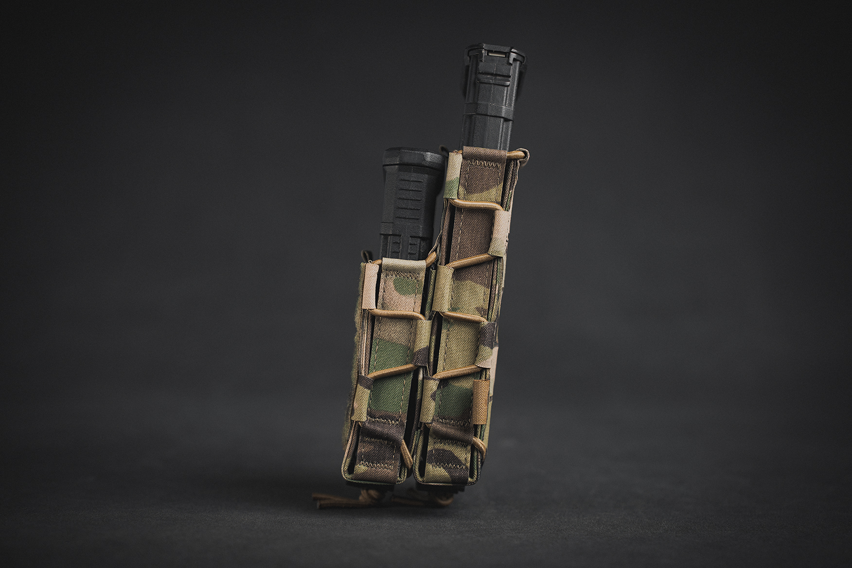 Pro-Fusion Staggered Double Rifle Mag Pouch showing all magazine styles with Open Top Body Retention