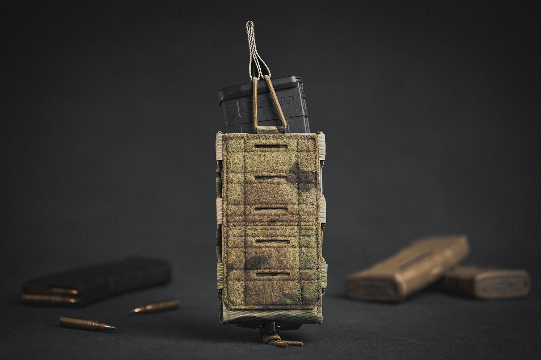 Pro-Fusion Full Size Rifle Magazine Pouch with Bungee Retention In Multicam