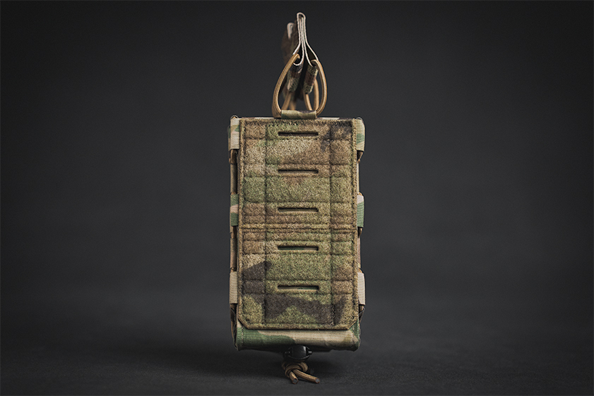 Double Pro-Fusion Rifle Pouch with Single MOLLE row and Loop Velcro Bungee Retention