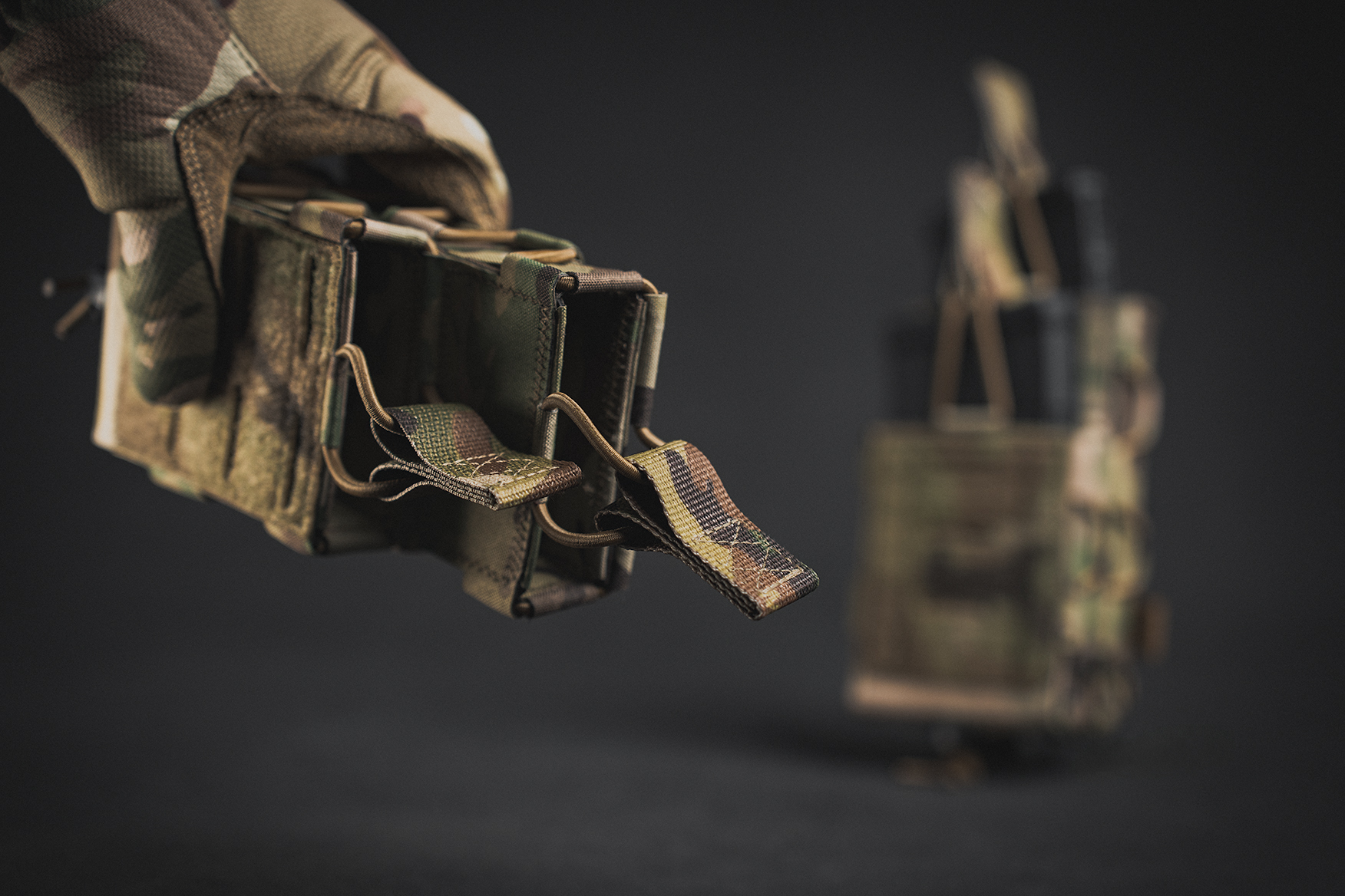 Pro-Fusion Staggered Double Bungee Rifle Pouch made using CNC robotics