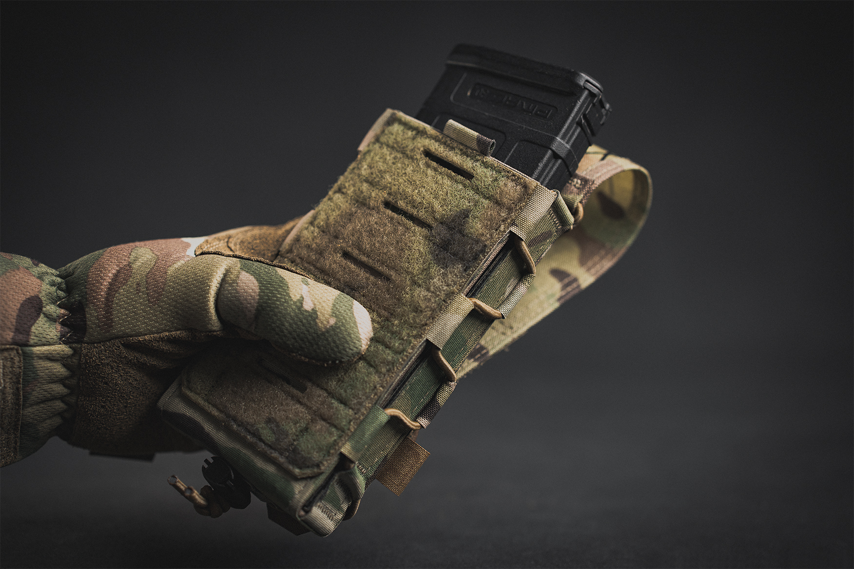 Pro-Fusion Full Size Rifle Magazine Pouch with Flap Retention In Multicam