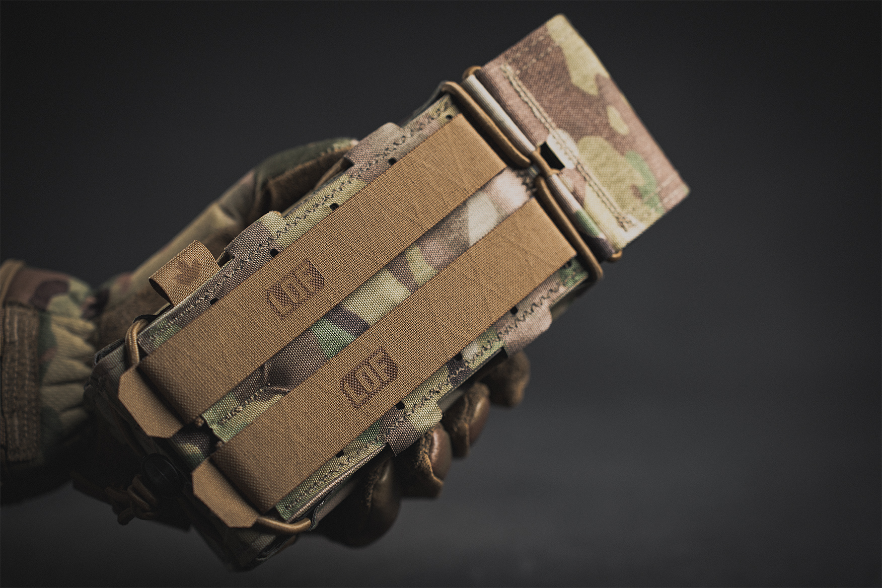 Pro-Fusion Double Rifle Pouch with MOLLE Straps - Flap Retention
