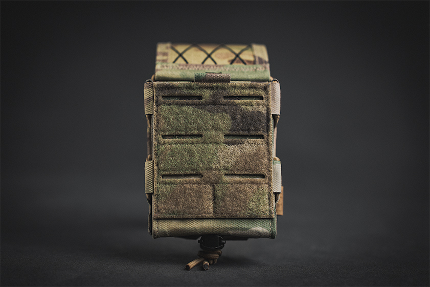 Pro-Fusion Shorty Rifle Pouch with Flap showing One row of MOLLE